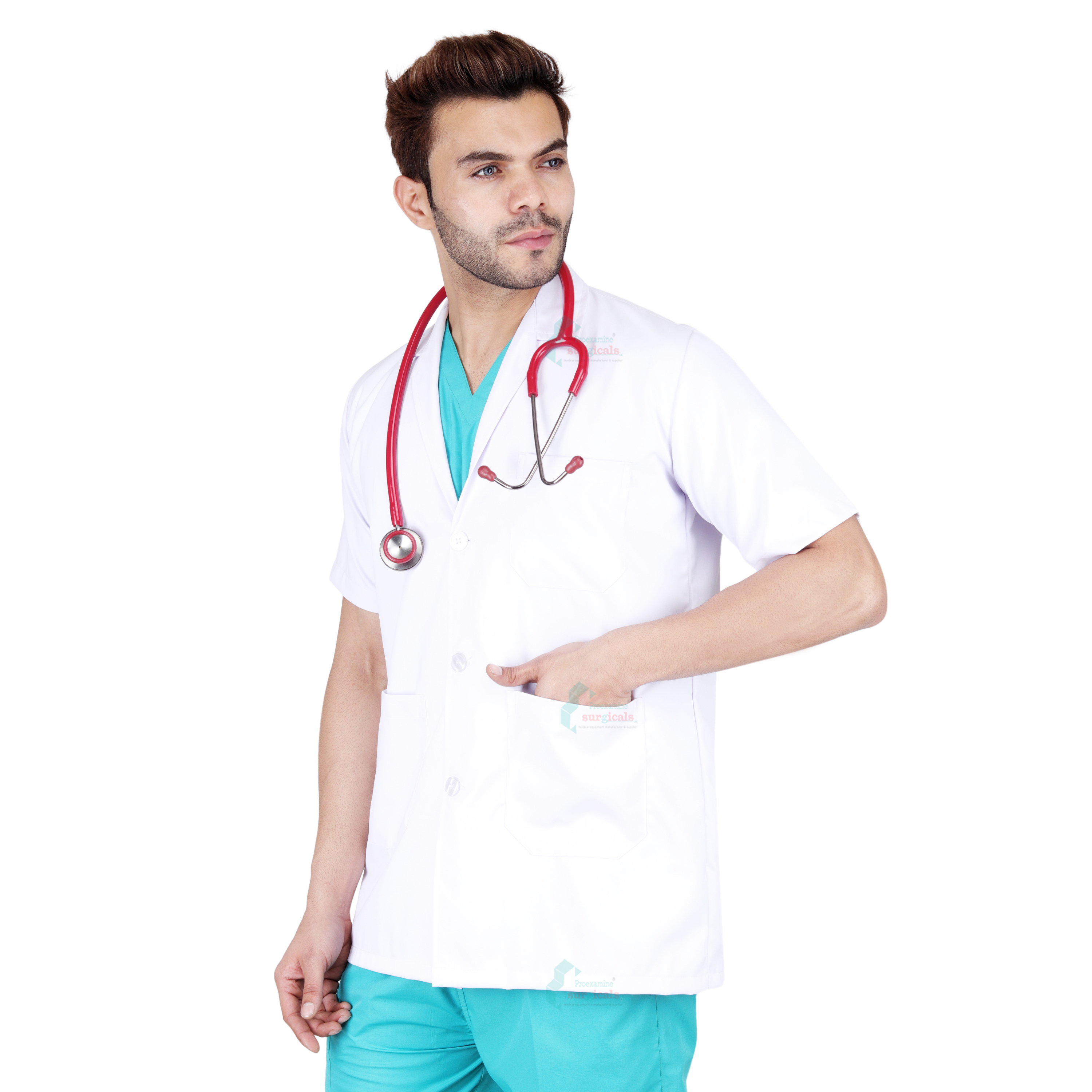 Doctor Apron Lab Coat Half Sleeves Manufacturer, Suppliers & Exporters